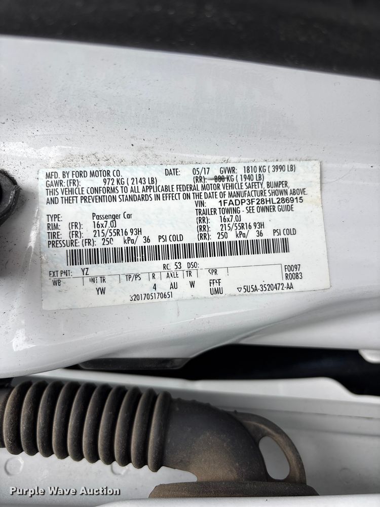 image for item NM9910 2017 Ford Focus 