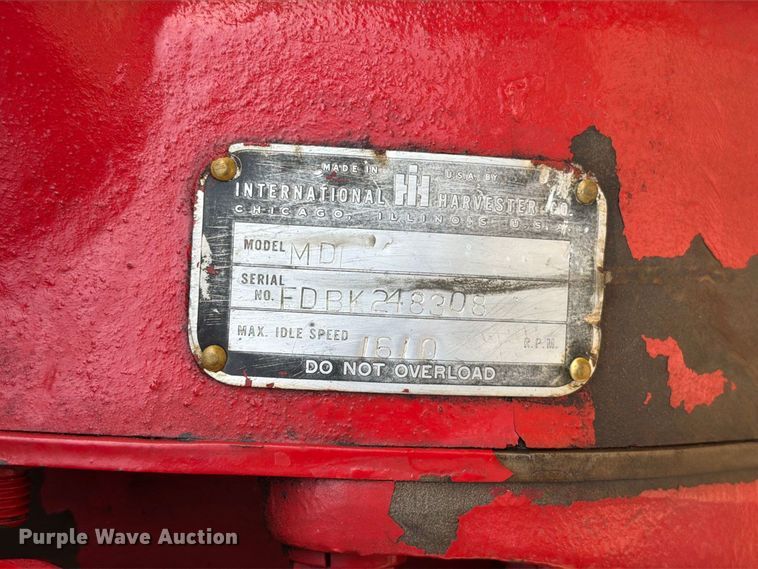 image for item EA0430 1951 McCormick Farmall M-D tractor