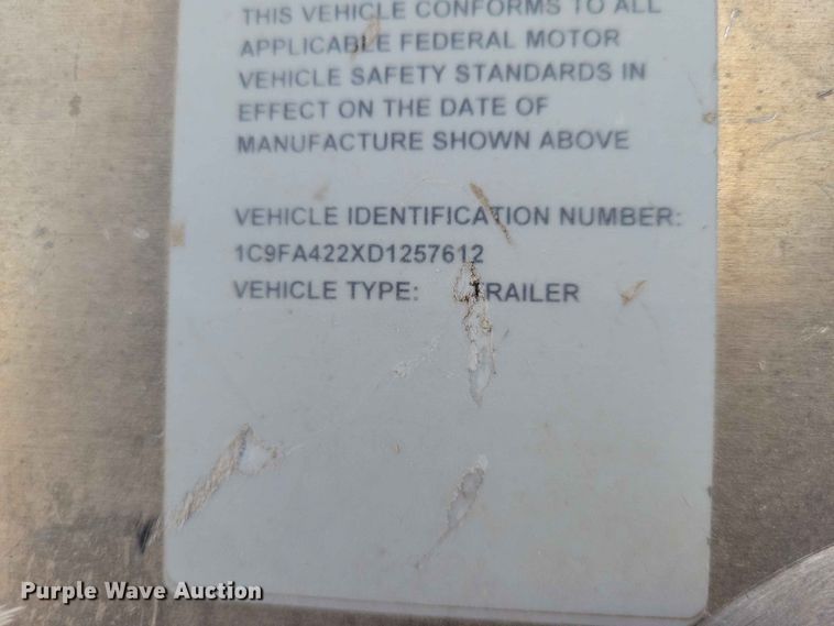 image for item EE1184 2013 CEI feed delivery trailer