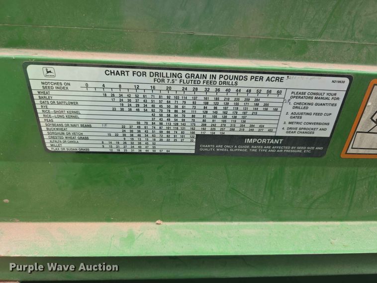 image for item EV2433 1995 John Deere 750 grain drill