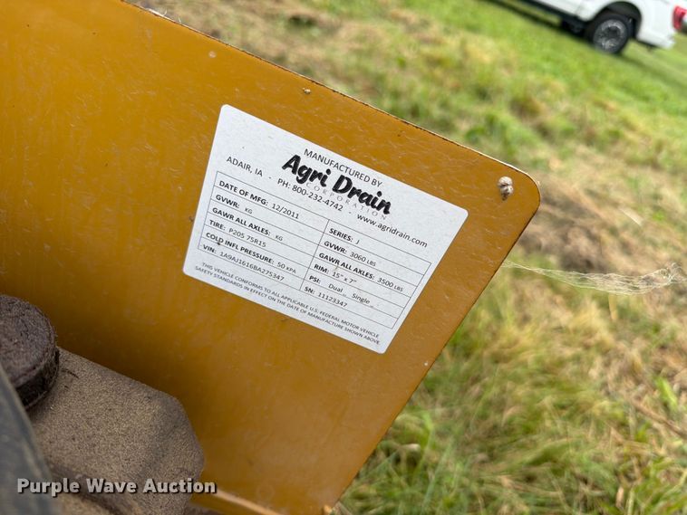 image for item FB5937 2011 Agri Drain J Series reel trailer