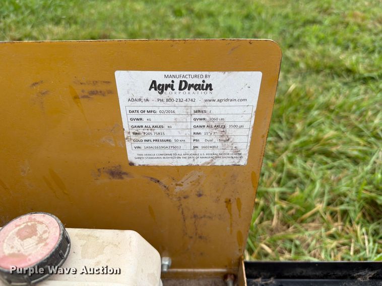 image for item FB5938 2016 Agri Drain J series reel trailer