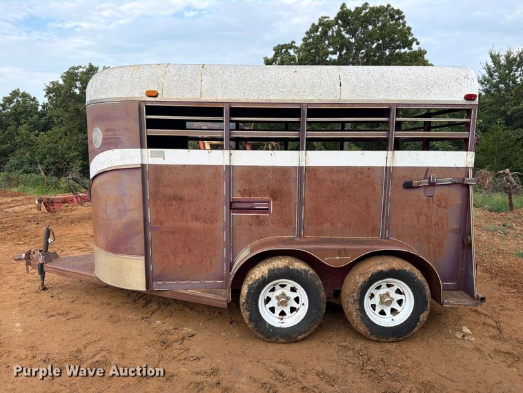 image for item FU1013 1993 Chaparral Trailers 16' Stock Trailer livestock trailer