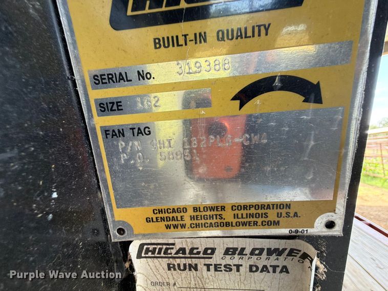 image for item FU1035 (2) Chicago Blower 182 utility blowers