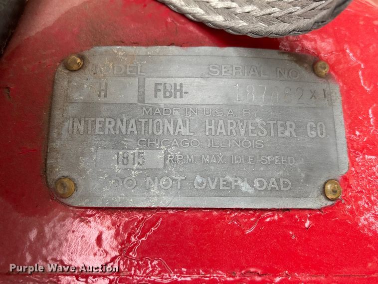 image for item NM9874 1946 McCormick Farmall H tractor