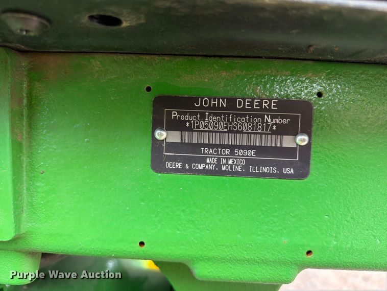 image for item YA3963 2025 John Deere 5090E MFWD tractor