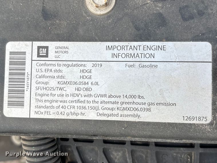 image for item EA7225 2019 Isuzu NPR box truck