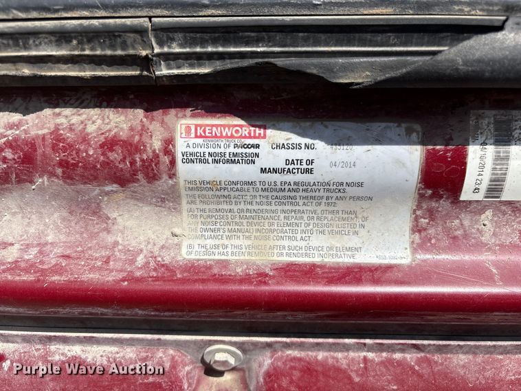 image for item EF1311 2015 Kenworth T680 seed tender trailer