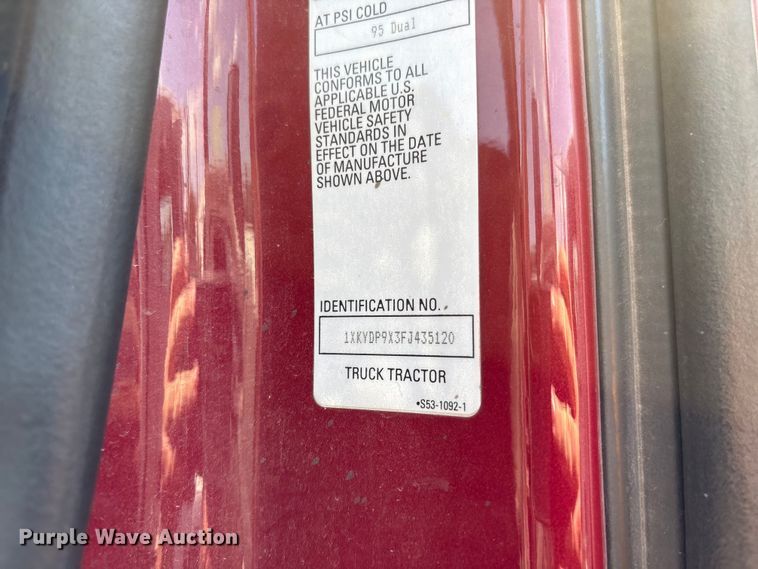 image for item EF1311 2015 Kenworth T680 seed tender trailer