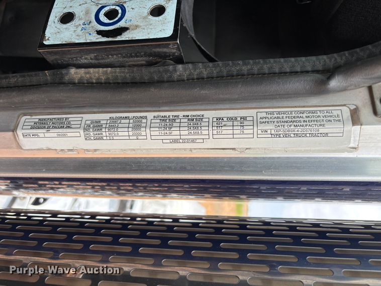 image for item EL2532 2002 Peterbilt 379 semi truck