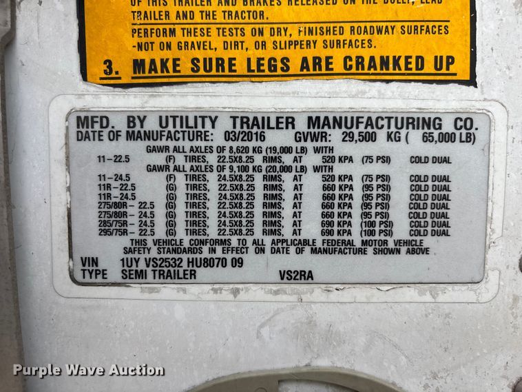 image for item EL2545 2017 Utility Trailer Manufacturer refrigerated van trailer