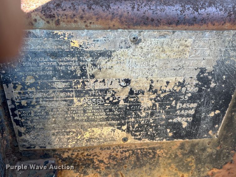 image for item EL2578 1979 Miller R0560 equipment trailer