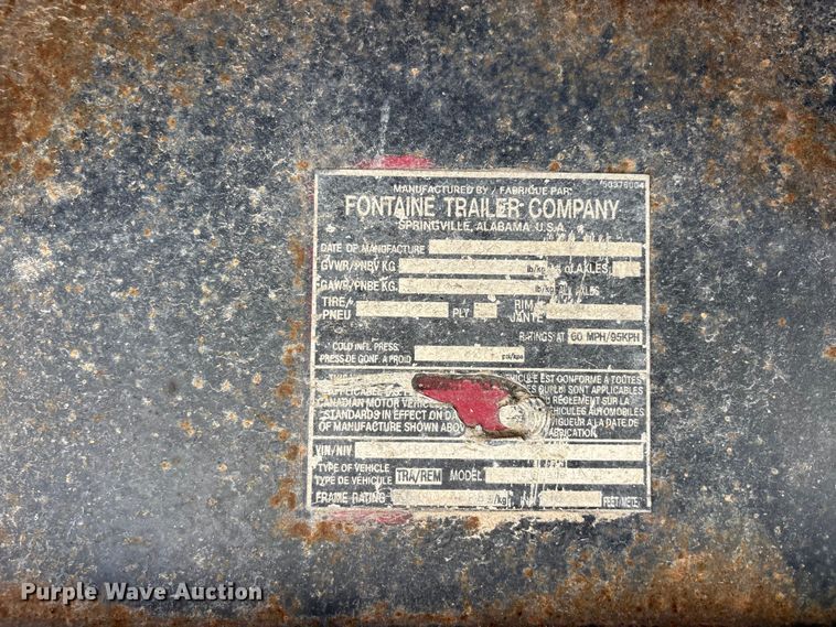 image for item ER3115 2013 Fontaine lowboy equipment trailer