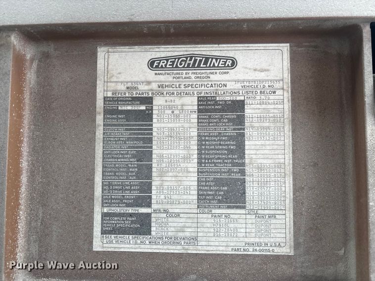 image for item FC1742 1983 Freightliner FLT Semi truck