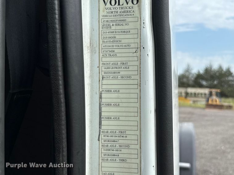 image for item FC4081 2015 Volvo VHD semi truck