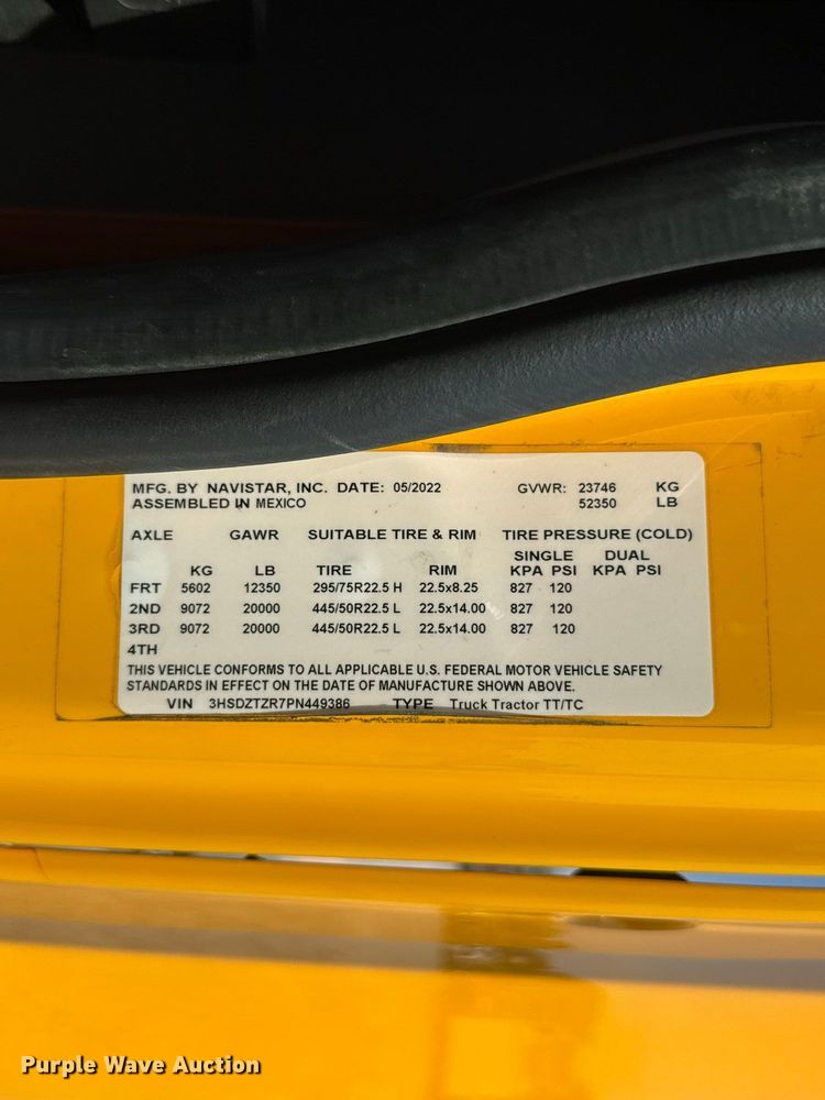 image for item FC4142 2023 International LT625 semi truck