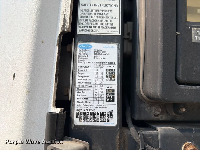 image for item FK3559 2013 Utility Trailer Manufacturer 3000R refrigerated van trailer
