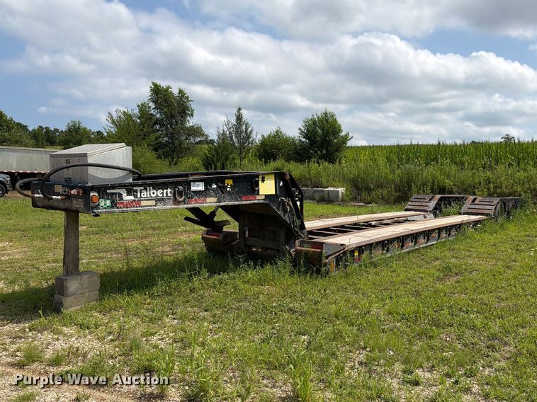 2000 Talbert lowboy equipment trailer