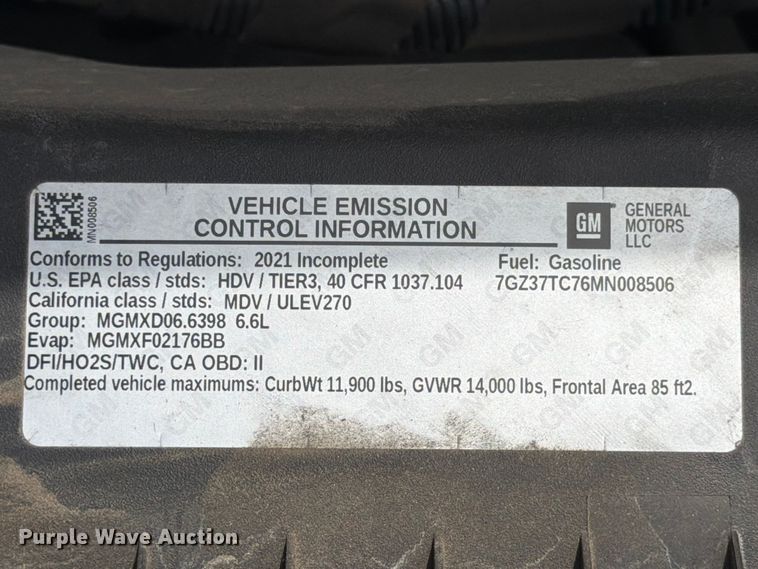 image for item FN2019 2021 GMC Savana box truck