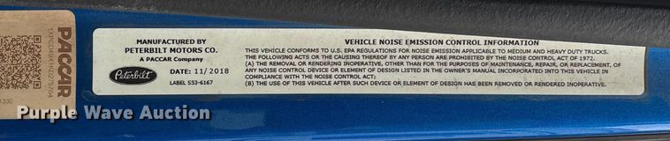 image for item YA1088 2019 Peterbilt 567 semi truck