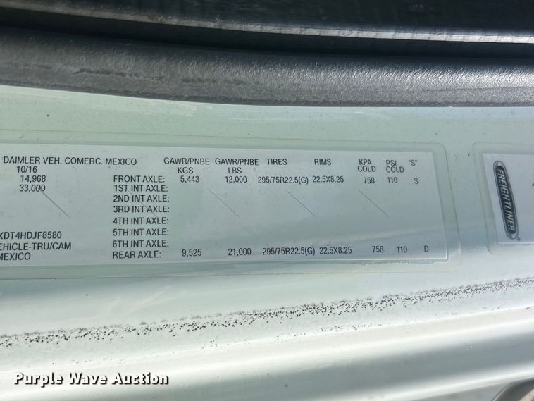 image for item YA1810 2017 Freightliner Business Class M2 box truck