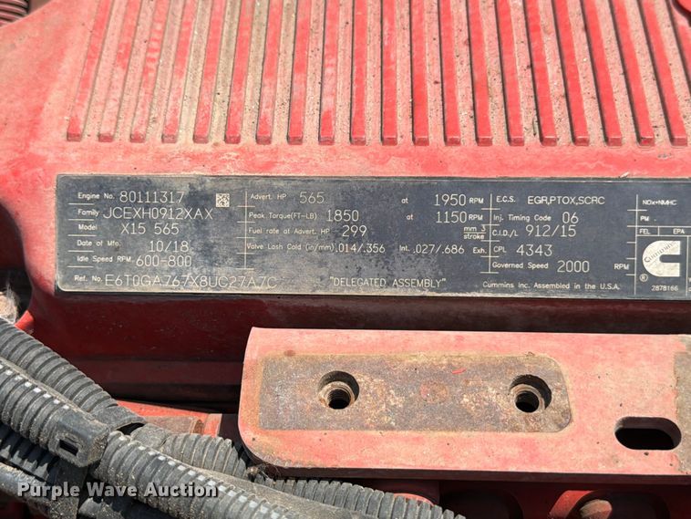 image for item YA3624 2019 Peterbilt 389 semi truck