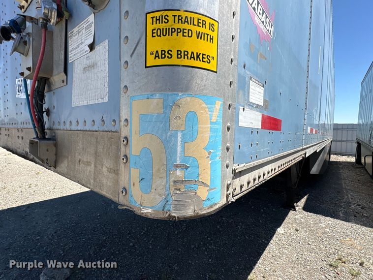 image for item YA3756 2015 Wabash  dry van trailer
