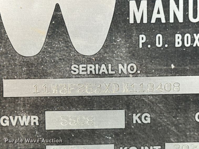 image for item DY3176 1984 WW Trailer Manufacturers equipment trailer