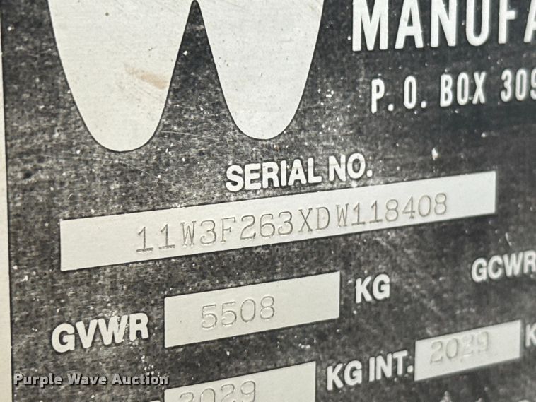 image for item DY3176 1984 WW Trailer Manufacturers equipment trailer