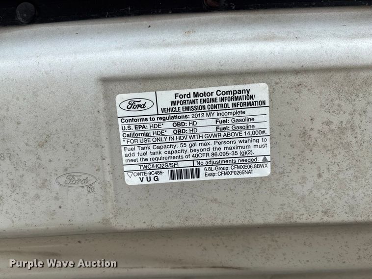 image for item DZ4580 2012 Ford E450 Super Duty Fleetwood Jamboree RV
