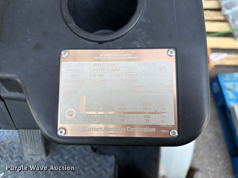 image for item EF1332 2018 UniCarriers PF70 forklift