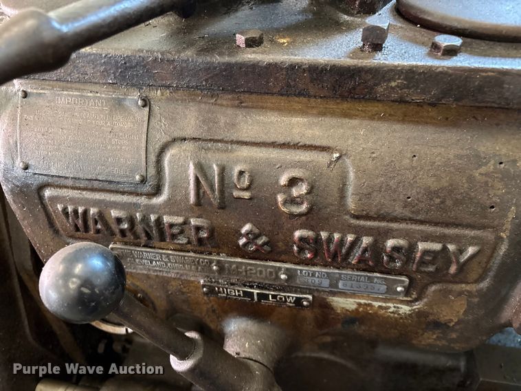 image for item EO4463 Warner & Swasey No. 3 lathe