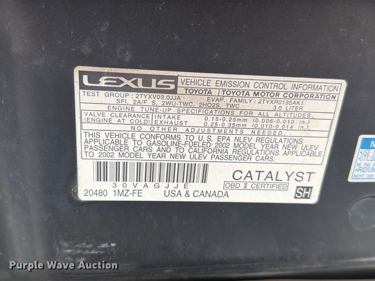 image for item EO8683 2002 Lexus 300ES 