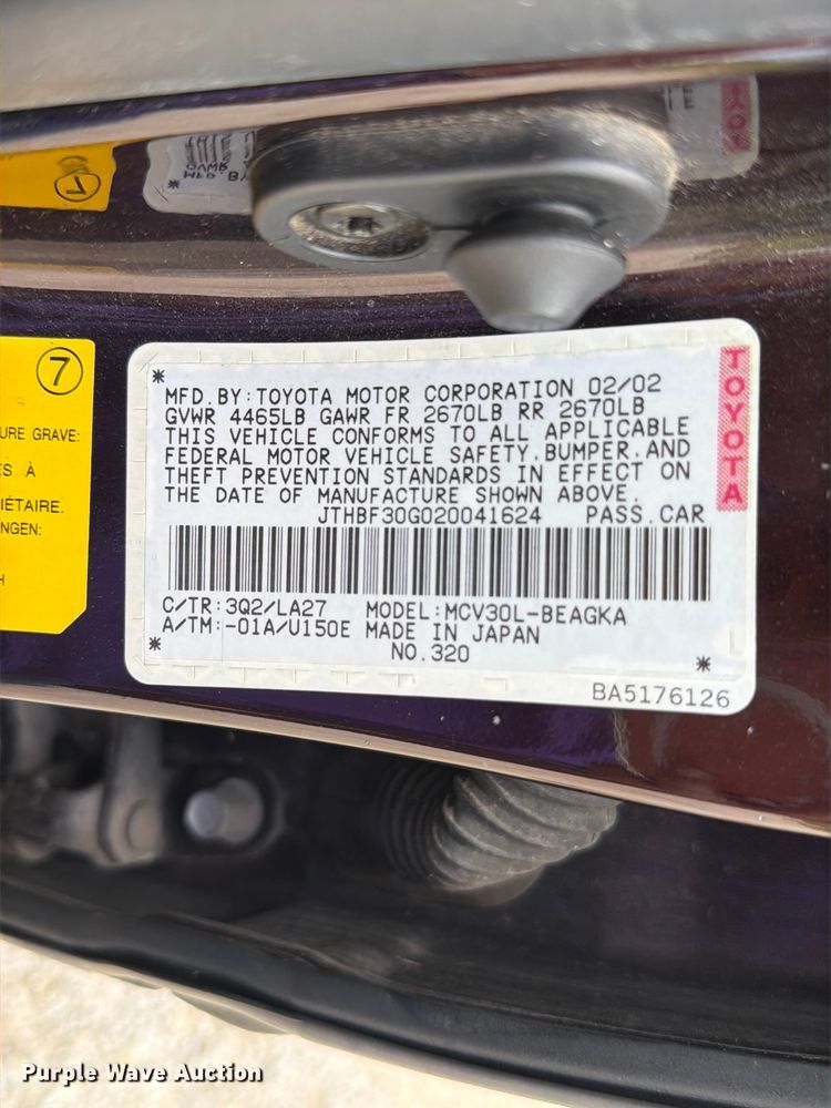 image for item EO8683 2002 Lexus 300ES 