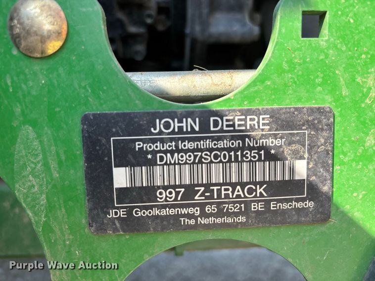 image for item ER3210 John Deere 997 ZTrac ZTR lawn mower