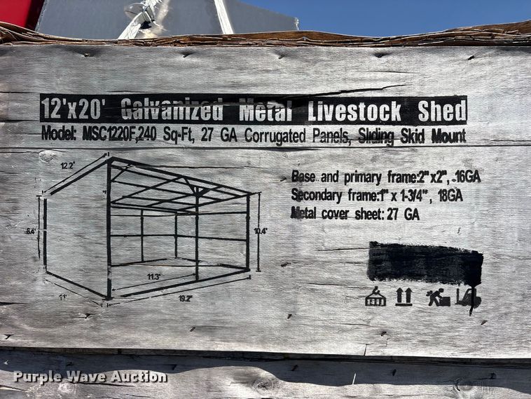 image for item ET0482 (4) 2024 Valley Pioneer MSC1220F livestock sheds