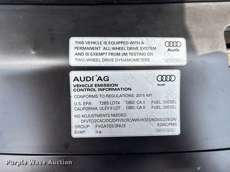 image for item EU0767 2015 Audi Q7 SUV