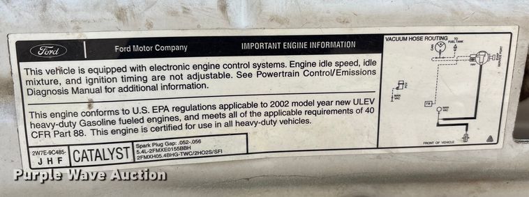 image for item EU4845 2002 Ford F250 Super Duty pickup truck