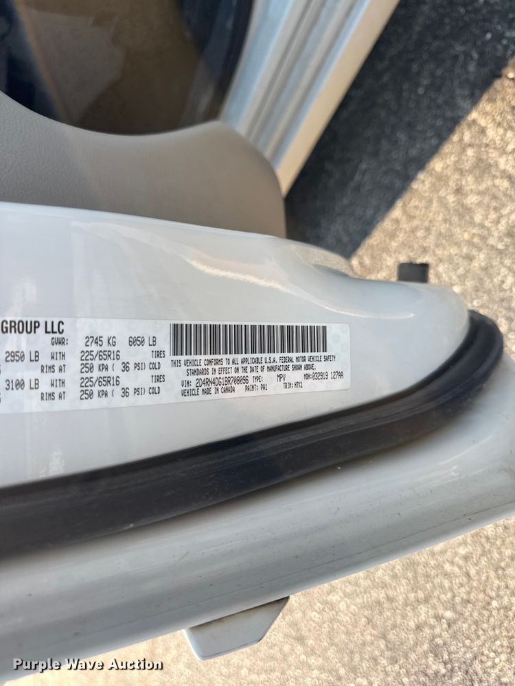 image for item EV6078 2011 Dodge Grand Caravan van