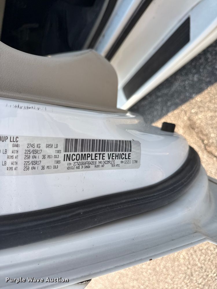 image for item EV6079 2015 Dodge Grand Caravan handicap accessible van