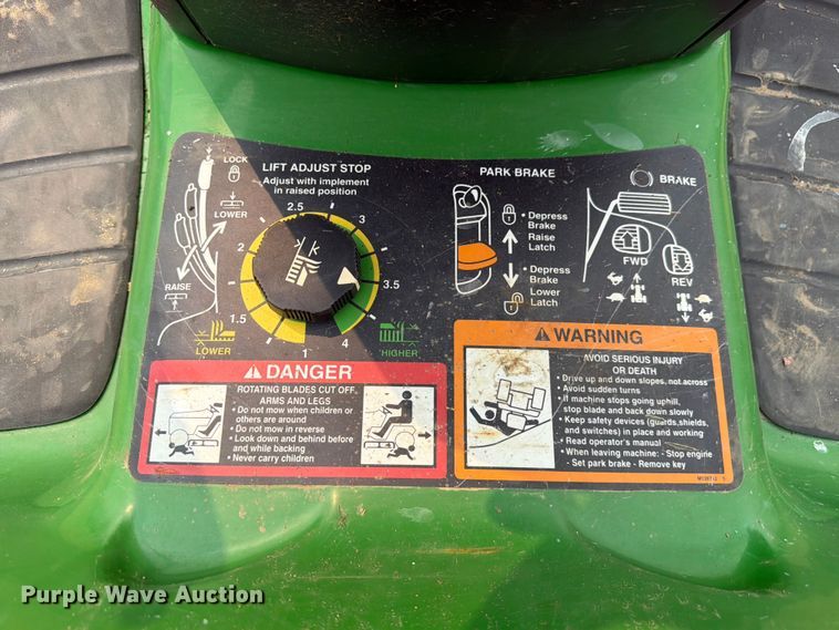 image for item EW2154 John Deere LT166 lawn mower