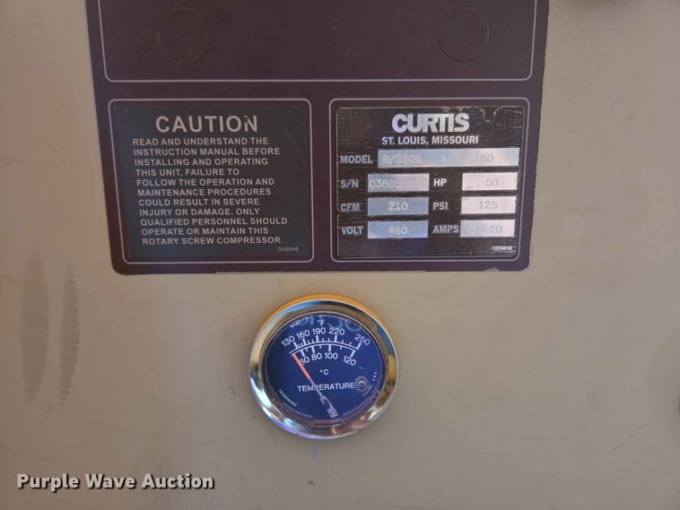 image for item EW8596 Curtis R/S50B A/EB160 air compressor