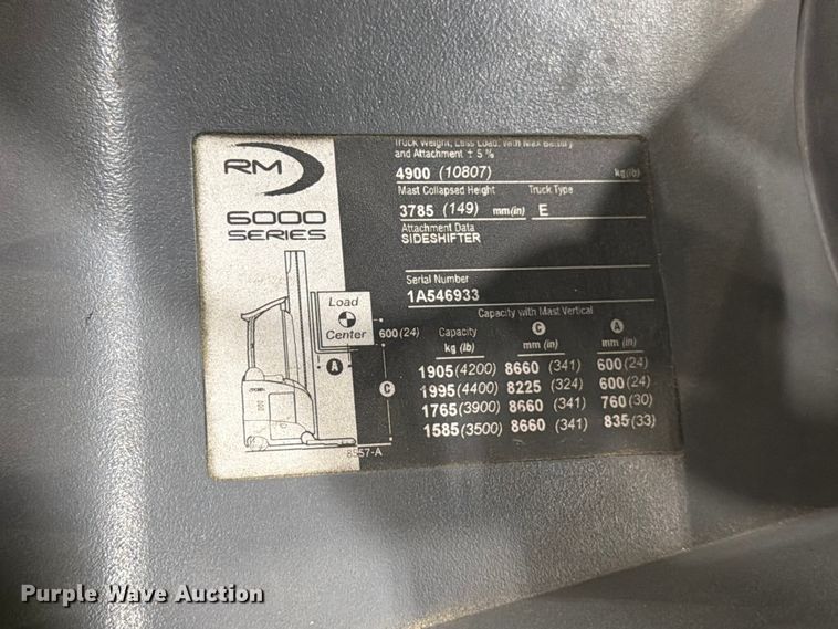 image for item EX0502 2019 Crown RM6025-45 reach truck