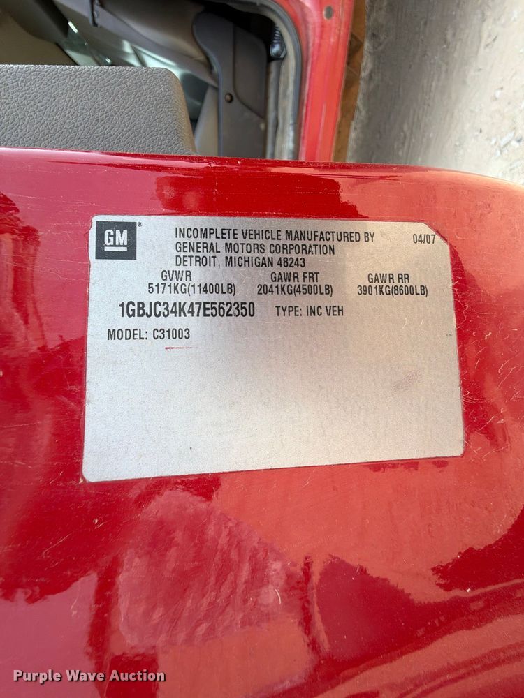 image for item EX2581 2007 Chevrolet Silverado 3500HD 3500HD