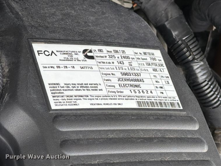 image for item FB5008 2018 RAM 5500 flatbed truck