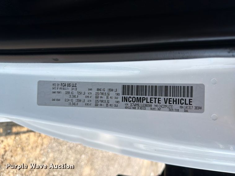 image for item FB5008 2018 RAM 5500 flatbed truck