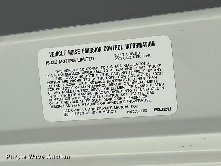 image for item FB5018 2002 GMC W4500 box truck