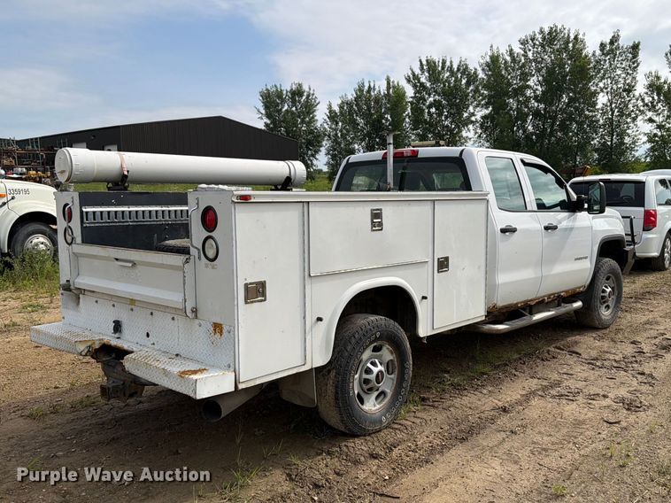 image for item FB5894 2015 GMC Sierra 2500HD Ext. Cab utility bed pickup truck