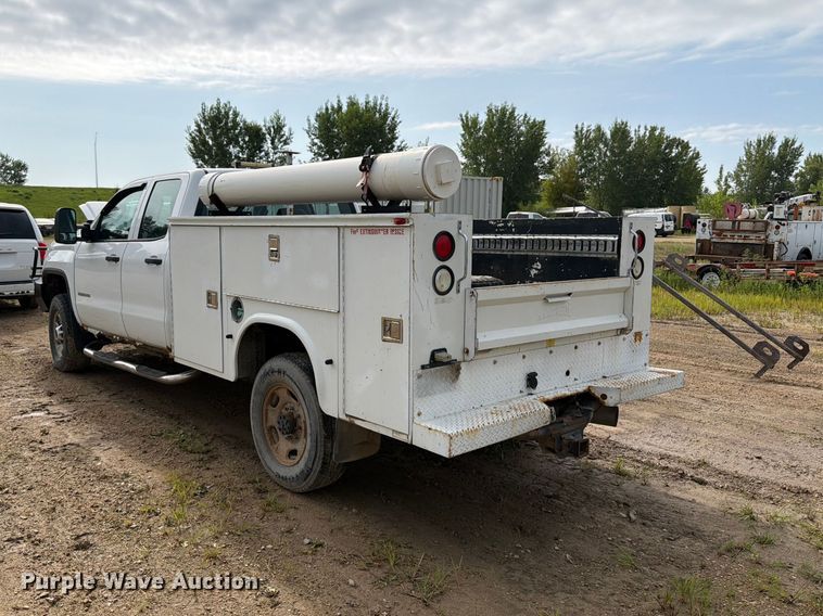 image for item FB5894 2015 GMC Sierra 2500HD Ext. Cab utility bed pickup truck