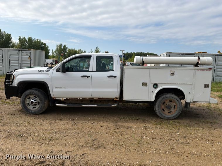 image for item FB5894 2015 GMC Sierra 2500HD Ext. Cab utility bed pickup truck